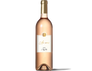 Bottle of As ever Rosé wine with gold foil cap and white label